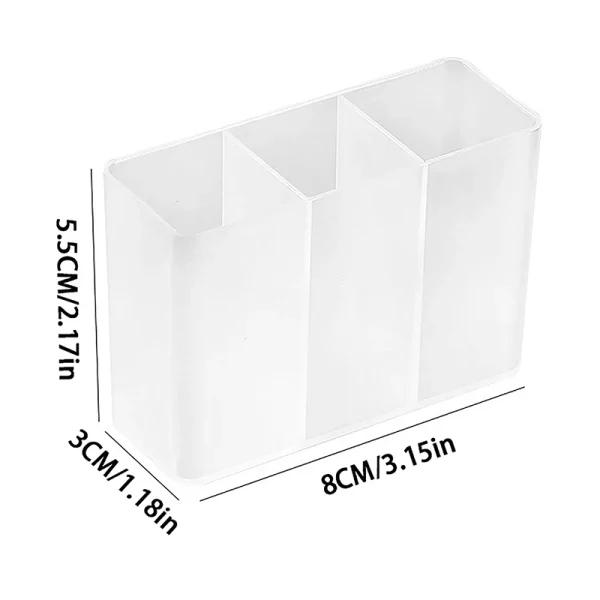 Wall Mounted 3Grids Organizer Mirror Cabinet Self-adhesive Small Objects Storage Box Eyebrow Pencil Lipstick Lip Glaze Organizer 6