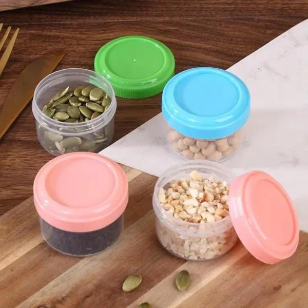 6pcs Condiment Containers with Lids Salad Dressing Container Chutney Chili Sauce Cups Airtight Stackable Leakproof Sauce Box 5