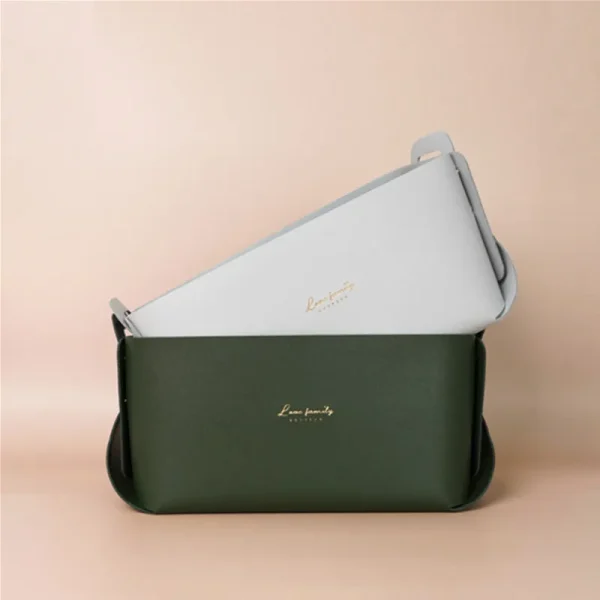 Leather Desktop Large Storage Box Living Room Bedroom Sundries key Plate Decoration Dice Tray Coins PU Folding Storage Wholesale 5