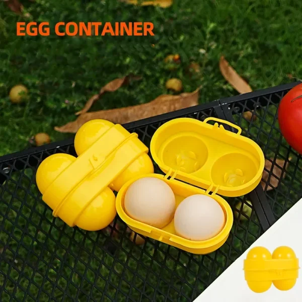 2 Grids Egg Storage Box Portable Outdoor Camping Picnic Egg Box Kitchen Refrigerator Egg Holder Container Organizer Case 2