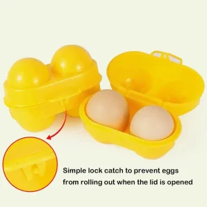 2 Grid Egg Storage Box Container Portable Plastic Egg Holder for Outdoor Camping Picnic Eggs Box Case Kitchen Organizer 1