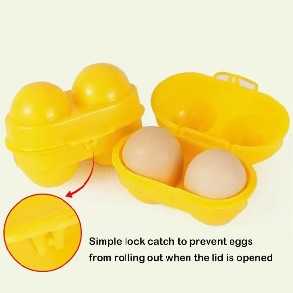 2 Grid Egg Storage Box Container Portable Plastic Egg Holder for Outdoor Camping Picnic Eggs Box Case Kitchen Organizer 1