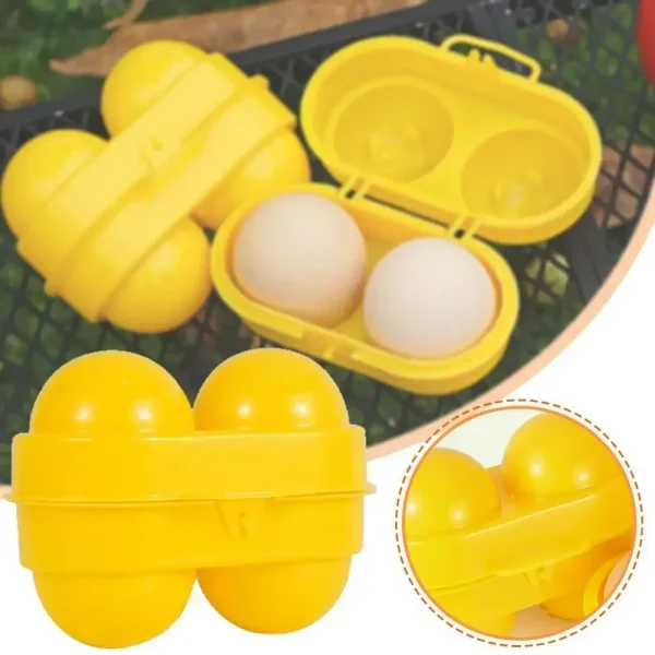 2 Grid Egg Storage Box Container Portable Plastic Egg Holder for Outdoor Camping Picnic Eggs Box Case Kitchen Organizer 2