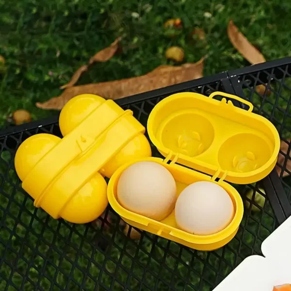 2 Grid Egg Storage Box Container Portable Plastic Egg Holder for Outdoor Camping Picnic Eggs Box Case Kitchen Organizer 3