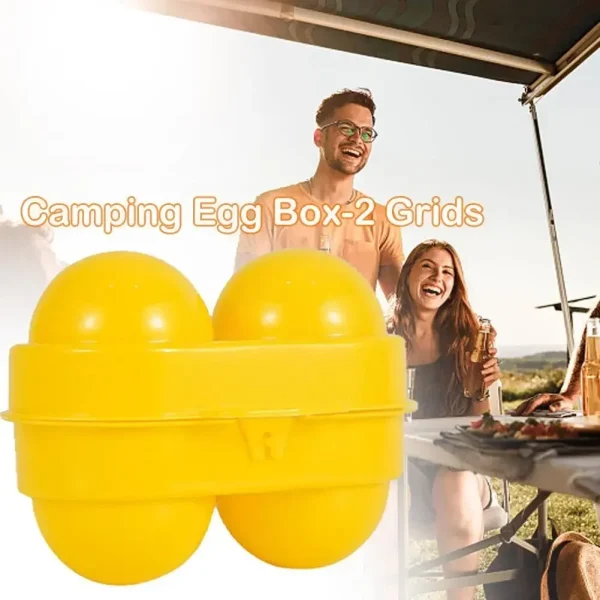 2 Grid Egg Storage Box Container Portable Plastic Egg Holder for Outdoor Camping Picnic Eggs Box Case Kitchen Organizer 4