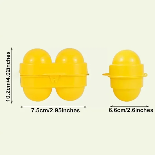 2 Grid Egg Storage Box Container Portable Plastic Egg Holder for Outdoor Camping Picnic Eggs Box Case Kitchen Organizer 6
