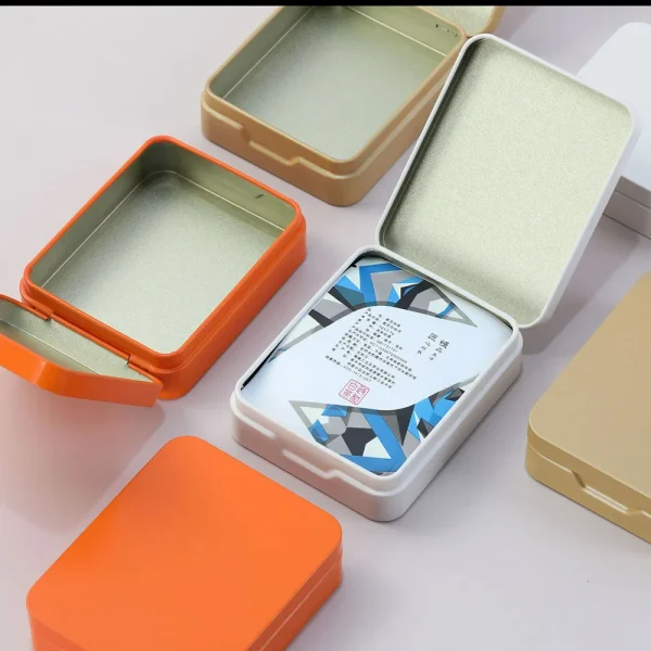 Portable Mini Metal Storage Box Jewelry Keys Coins White Tea Box Wedding Candy Storage Tin Can Organizer Gift 1