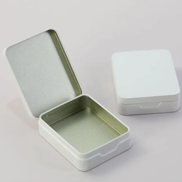 Portable Mini Metal Storage Box Jewelry Keys Coins White Tea Box Wedding Candy Storage Tin Can Organizer Gift 5