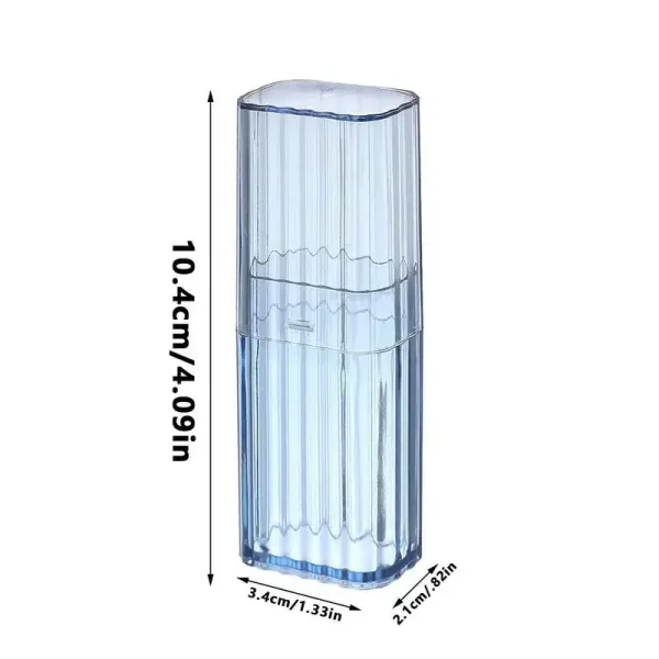 Flosser Dispenser Travel Case Portable Qtip Holder Travel Case Cotton Swab Jar Clear Acrylic Storage Box Canister Container With 6