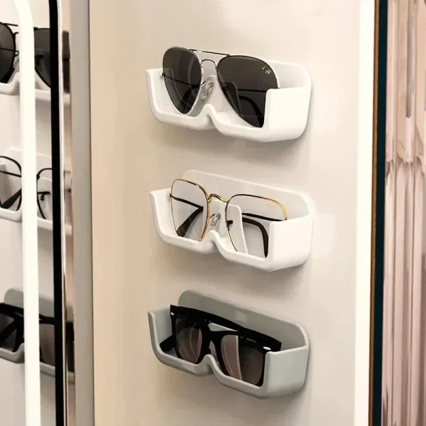 Glasses Display Cabinet Sunglasses Storage Box Wall Mounted Perforated Free Sunglasses Storage Glasses Rack Home Tidying 1