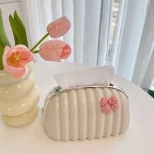 Simple Irregular Cloud Shape Tissue Box with Spring Inside Home Living Room Light luxury Shell Spring Paper Box Holder 1