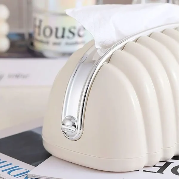 Simple Irregular Cloud Shape Tissue Box with Spring Inside Home Living Room Light luxury Shell Spring Paper Box Holder 4