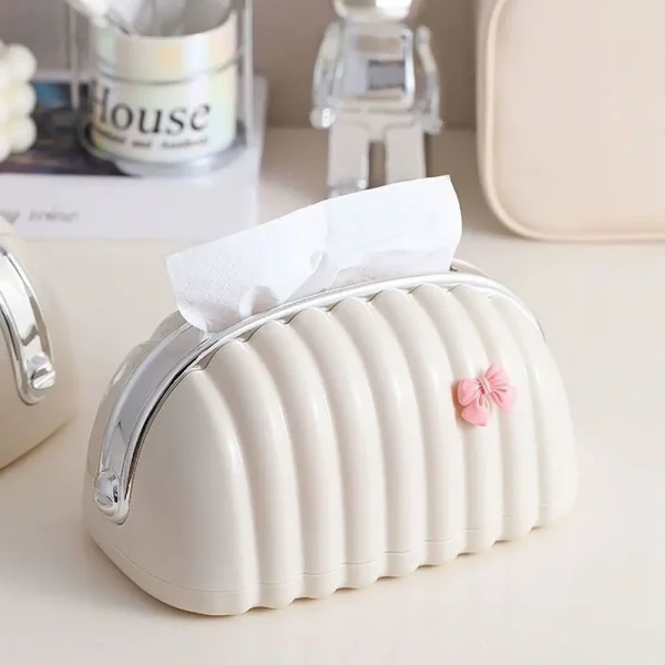 Simple Irregular Cloud Shape Tissue Box with Spring Inside Home Living Room Light luxury Shell Spring Paper Box Holder 5