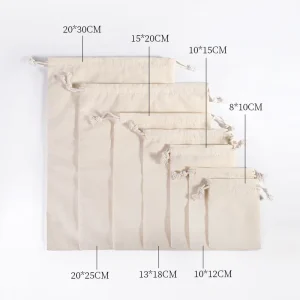10pcs Cotton Bags Gift Drawstring Pouch Gift Box Packaging Bags Gift Linen Bags Jewelry Display Xmas Wedding Sack Burlap Bag Diy 1