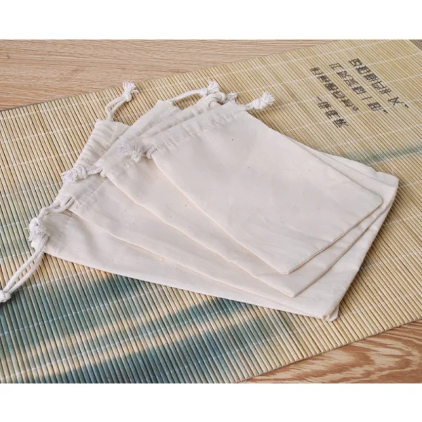 10pcs Cotton Bags Gift Drawstring Pouch Gift Box Packaging Bags Gift Linen Bags Jewelry Display Xmas Wedding Sack Burlap Bag Diy 6