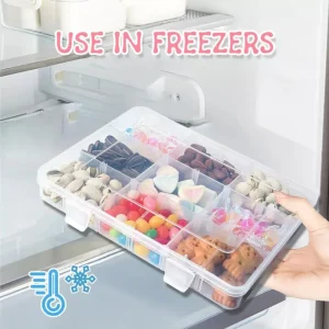 Kids Snack Box with 18 Removable Grids Compartments Snackle Trays for Travel 1