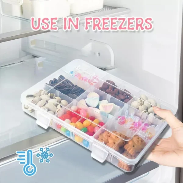 Kids Snack Box with 18 Removable Grids Compartments Snackle Trays for Travel 1