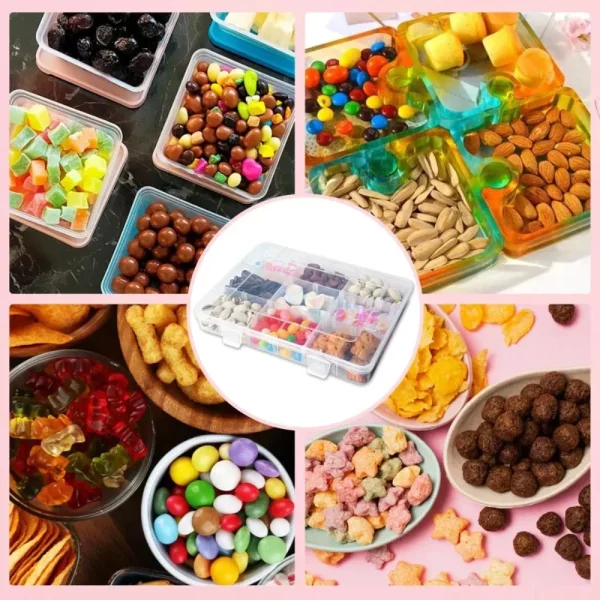 Kids Snack Box with 18 Removable Grids Compartments Snackle Trays for Travel 5