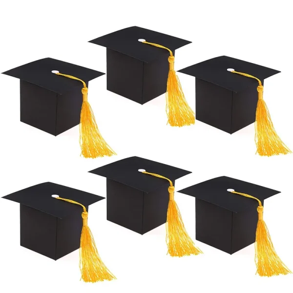 10/20/30Pcs Graduation Cap Gift Box Candy Chocolate Packaging Boxes Bags 2025 Graduation Party Decoration Favors Supplies Grad 2