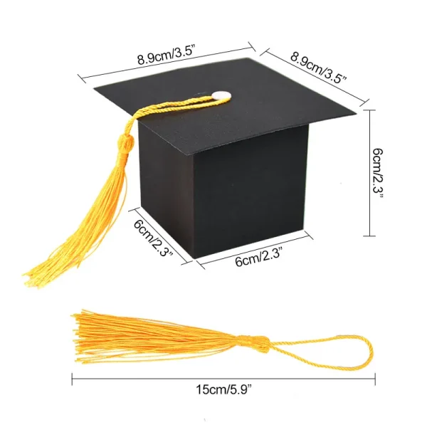 10/20/30Pcs Graduation Cap Gift Box Candy Chocolate Packaging Boxes Bags 2025 Graduation Party Decoration Favors Supplies Grad 3