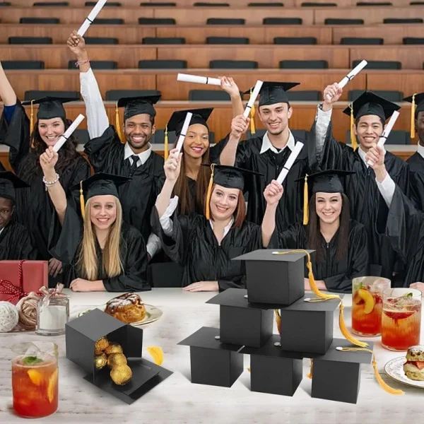 10/20/30Pcs Graduation Cap Gift Box Candy Chocolate Packaging Boxes Bags 2025 Graduation Party Decoration Favors Supplies Grad 6