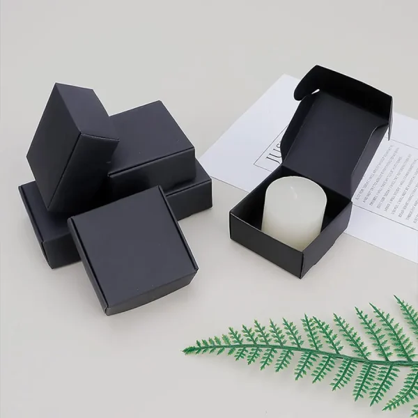 20/50Pcs DIY Kraft Paper Box With/Without Clear Window,Paper Gift Box Packaging For Wedding Family,Birthday,Party(With sticker) 4