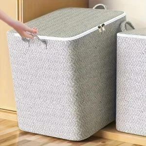 Spacious Waterproof Storage Box Cover - Durable Non-woven Fabric Organizer for Clothes, Blankets, and Other Items 1