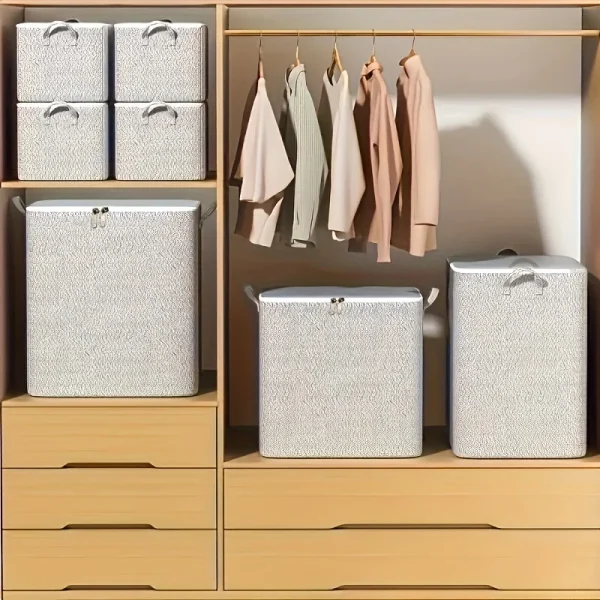 Spacious Waterproof Storage Box Cover - Durable Non-woven Fabric Organizer for Clothes, Blankets, and Other Items 4