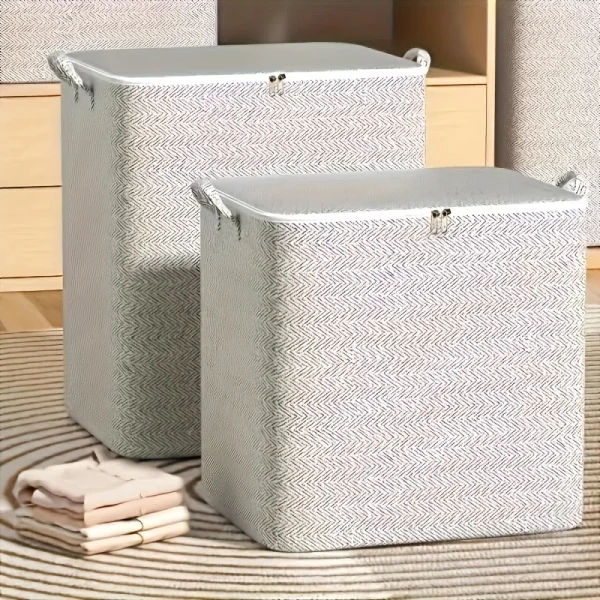 Spacious Waterproof Storage Box Cover - Durable Non-woven Fabric Organizer for Clothes, Blankets, and Other Items 5