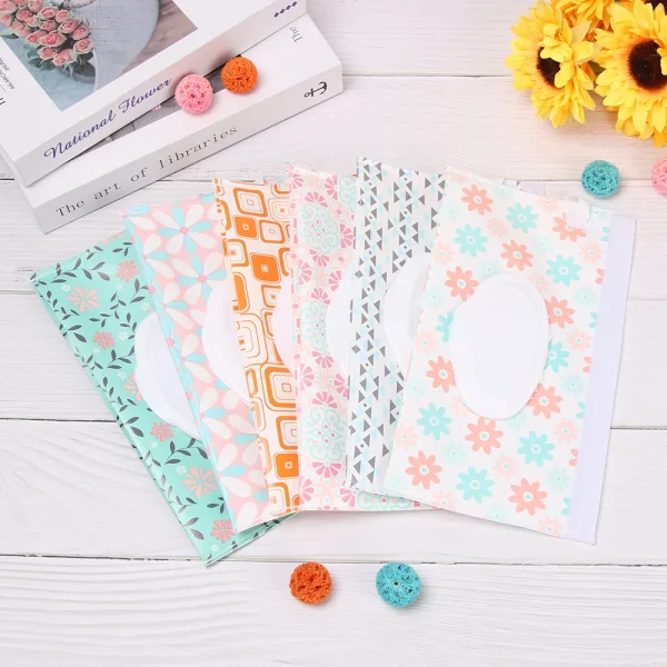 Snap Strap Portable Baby Wet Wipes Bag Tissue Box Container Eco-friendly Easy-carry Clamshell Cosmetic Cleaning Cases 24*13.5cm 4