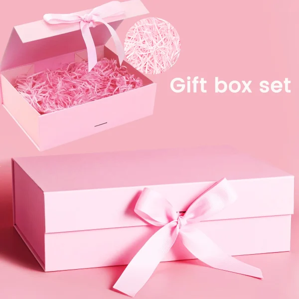 Pink Magnetic Gift Box, Luxury Gift Box, Gift Wrapping Box For Birthday Holiday Party Christmas Halloween Anniversary 1