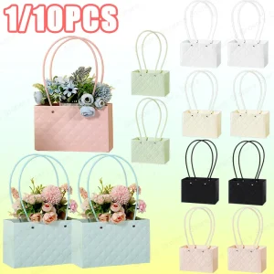 2025 New Reusable Waterproof Flower Tote Bag Eco Friendly Wedding Party Favors Gift Box Portable Bouquet Packaging Decorations 1