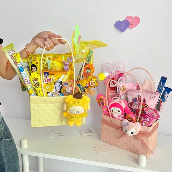 2025 New Reusable Waterproof Flower Tote Bag Eco Friendly Wedding Party Favors Gift Box Portable Bouquet Packaging Decorations 4