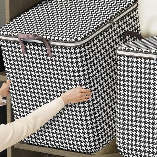 Quilt Storage Box Dustproof Organizers Non-Woven Wardrobe Space Saving Bag House-Moving Bedding Box Travel Storage Organization 1
