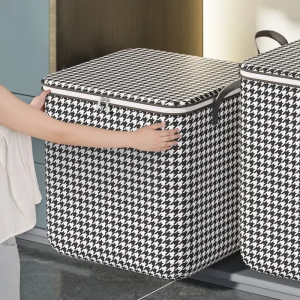 Quilt Storage Box Dustproof Organizers Non-Woven Wardrobe Space Saving Bag House-Moving Bedding Box Travel Storage Organization 5