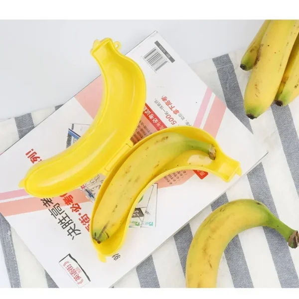 Banana Protective Storage Box Fruit Storage Box Trip Outdoor Banana Case Protector Container Student Luanch Bag Lunch 2