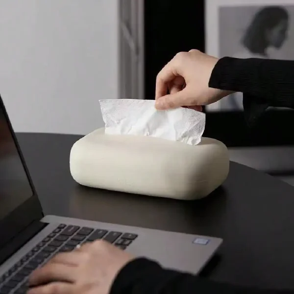 Light Luxury Tissue Box Soft Waterproof Tissue Box Cover Silicone Reusable Wet Wipe Box Holder Bathroom Kitchen Paper Holder 1