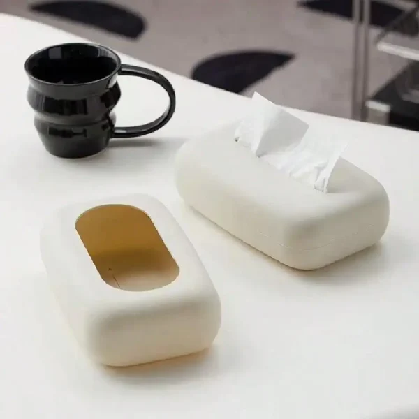 Light Luxury Tissue Box Soft Waterproof Tissue Box Cover Silicone Reusable Wet Wipe Box Holder Bathroom Kitchen Paper Holder 4
