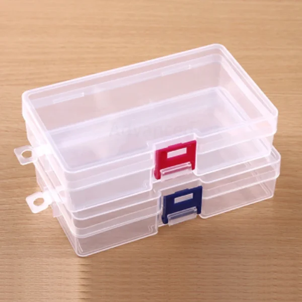 Transparent Plastic Storage Jewelry Box Empty storage box Container For Beads Earring Box For Jewelry Rectangle Case 146*85*35mm 1