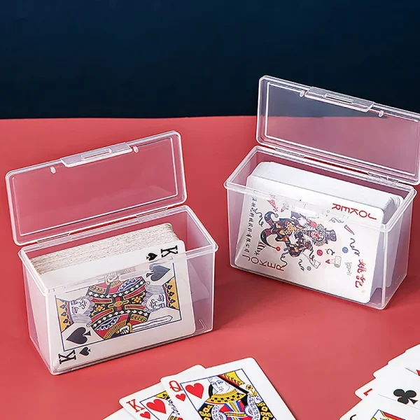 New Transparent Plastic Boxes Playing Cards Container PP Storage Case Packing Poker Game Card Box For Board Games 1