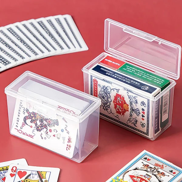New Transparent Plastic Boxes Playing Cards Container PP Storage Case Packing Poker Game Card Box For Board Games 2