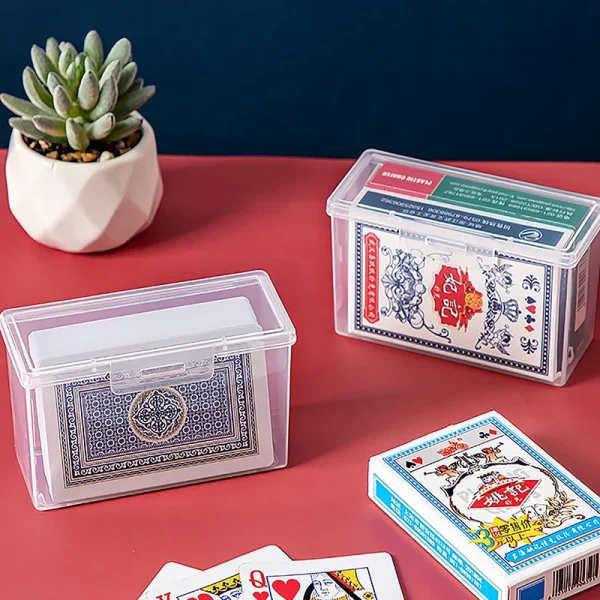 New Transparent Plastic Boxes Playing Cards Container PP Storage Case Packing Poker Game Card Box For Board Games 3