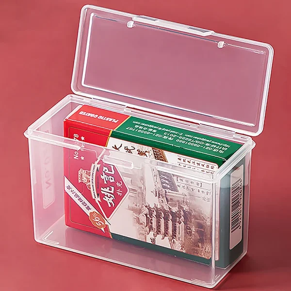 New Transparent Plastic Boxes Playing Cards Container PP Storage Case Packing Poker Game Card Box For Board Games 4