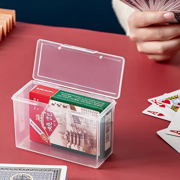 New Transparent Plastic Boxes Playing Cards Container PP Storage Case Packing Poker Game Card Box For Board Games 5