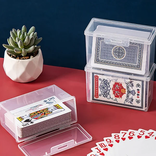 New Transparent Plastic Boxes Playing Cards Container PP Storage Case Packing Poker Game Card Box For Board Games 6