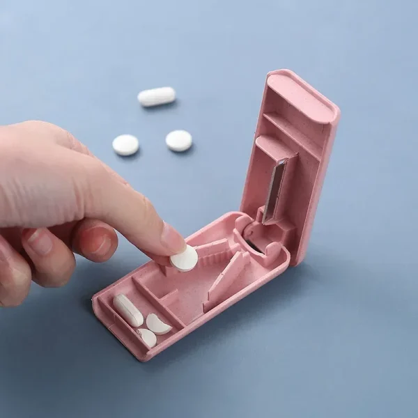 1Pc Pill Cutter Medicine Box Pill Cutting Splitter Tablet Cutter Divider Portable Storage Case Pill Box Case Splitter 5
