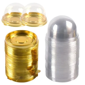 10/20pcs Mini Dessert Muffin Cake Box Container Transparent Dome Packaging Boxes Birthday Wedding Party Christmas Supplies Gifts 1