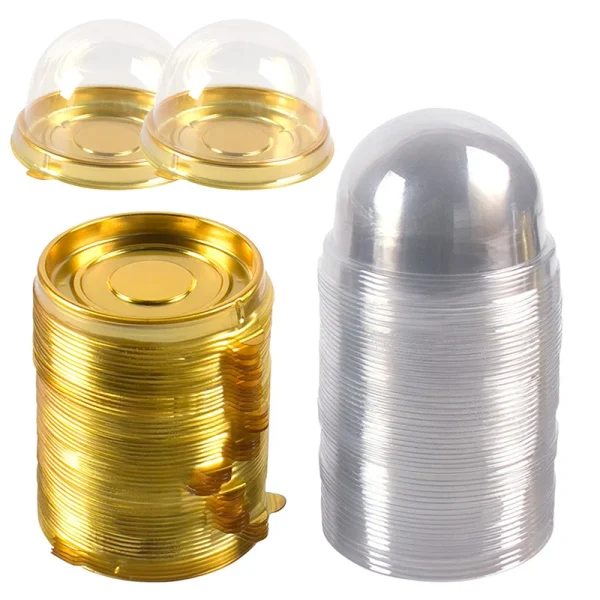 10/20pcs Mini Dessert Muffin Cake Box Container Transparent Dome Packaging Boxes Birthday Wedding Party Christmas Supplies Gifts 1