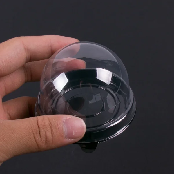 10/20pcs Mini Dessert Muffin Cake Box Container Transparent Dome Packaging Boxes Birthday Wedding Party Christmas Supplies Gifts 4