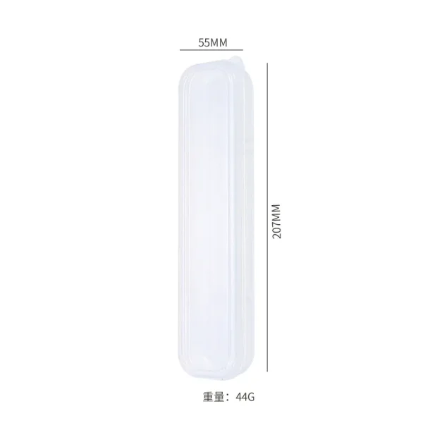 1PC Travel Outdoor Reusable Wheat Straw Tableware Empty Box School Home Slot Design Practical Cutlery Transparent Cover 6